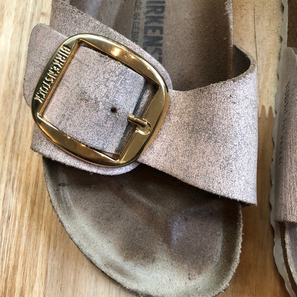 rose gold buckle birkenstocks